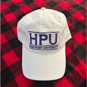 White and Purple High Point University Hat